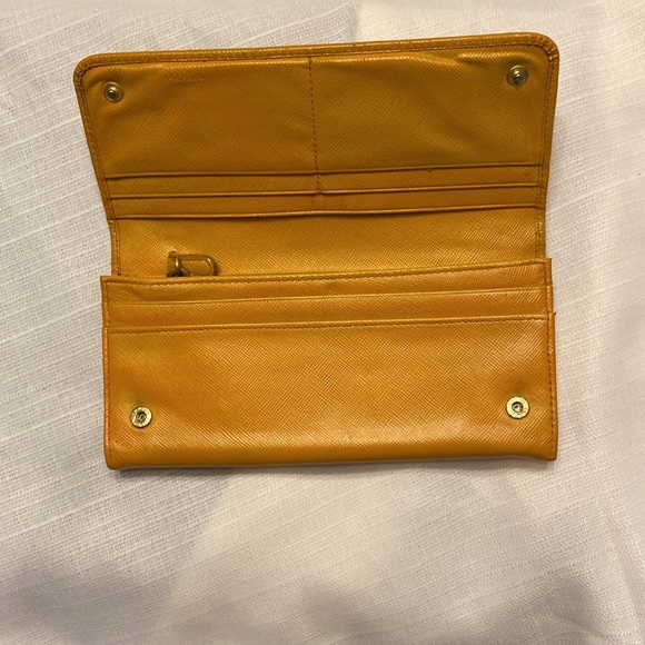 EUC - Prada Wallet Trifold Golden Yellow - Picture 5 of 12